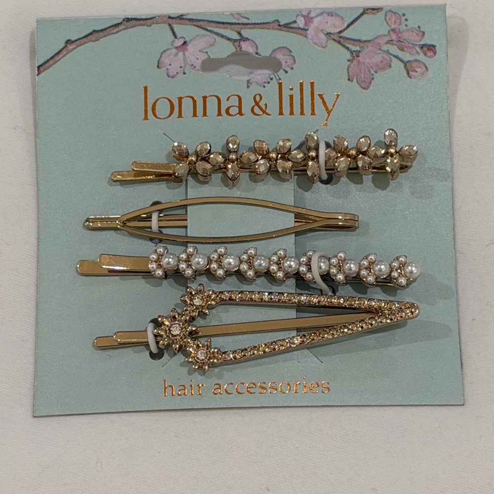 Lonna & Lilly Gold and Pearl Hair Accessories